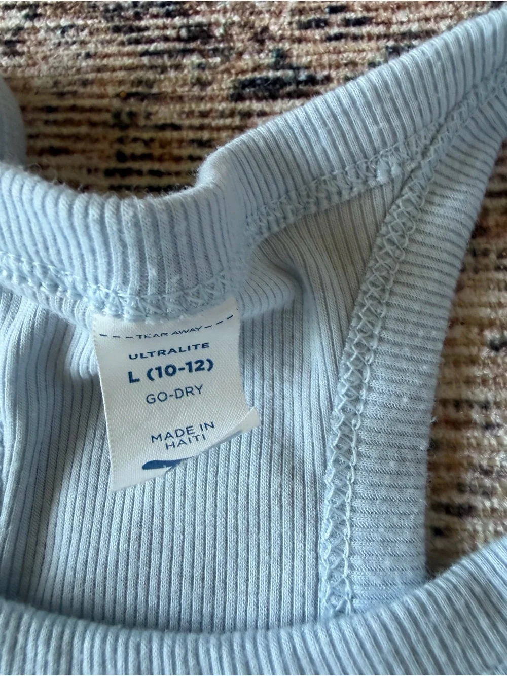 Old Navy Pale Blue Ribbed Racerback Tank